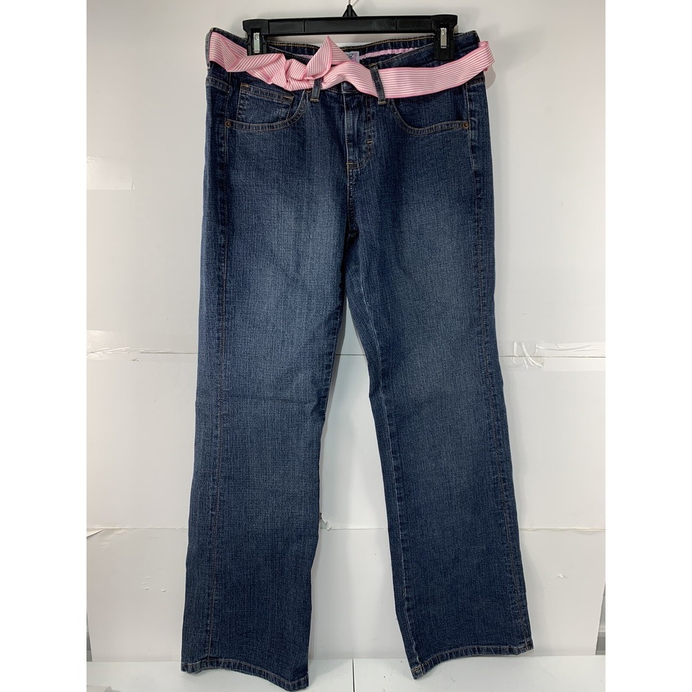 Lee National Denim Day Womens Size 7/8M Blue Jeans With‎ Pink Accents